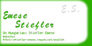 emese stiefler business card